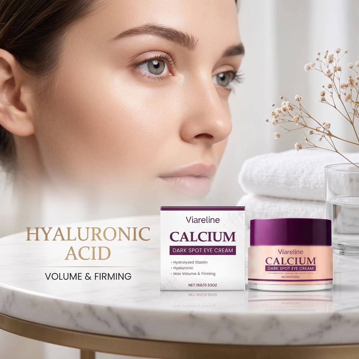 Calcium Firming Eye Cream for Dark Circles and Fine Lines