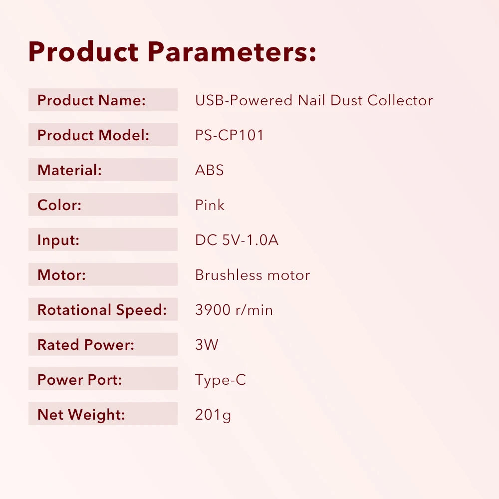 USB Portable Nail Dust Collector for Home Manicures - 20