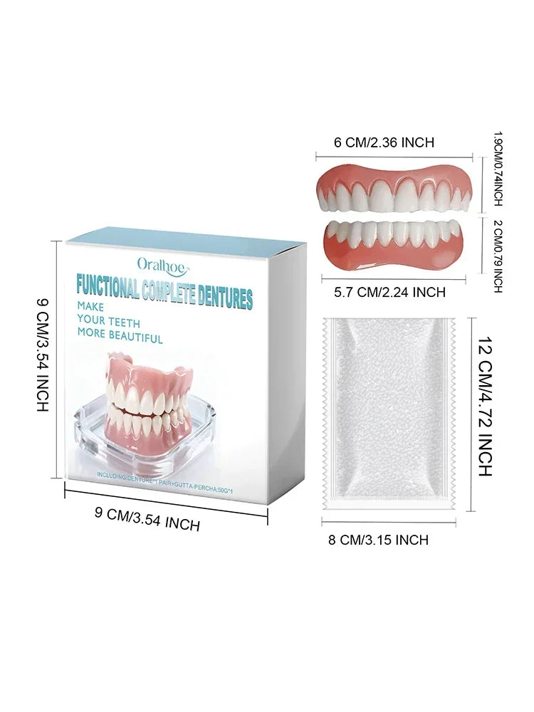 Instant Smile Comfort Dentures for Upper and Lower Teeth