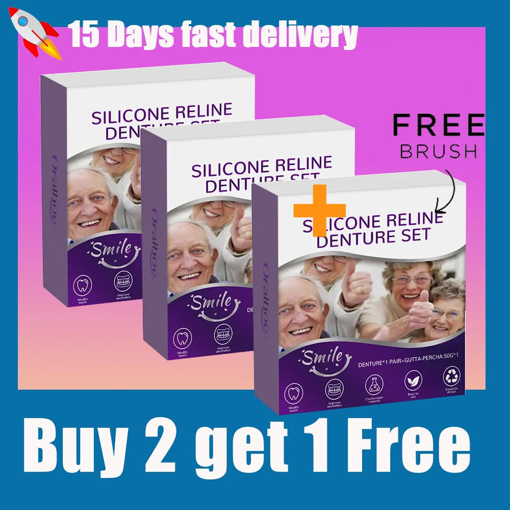 Comfort Fit Silicone Denture Reline Kit - 7