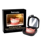 Custom Silicone Upper and Lower Denture Set for Natural Smile
