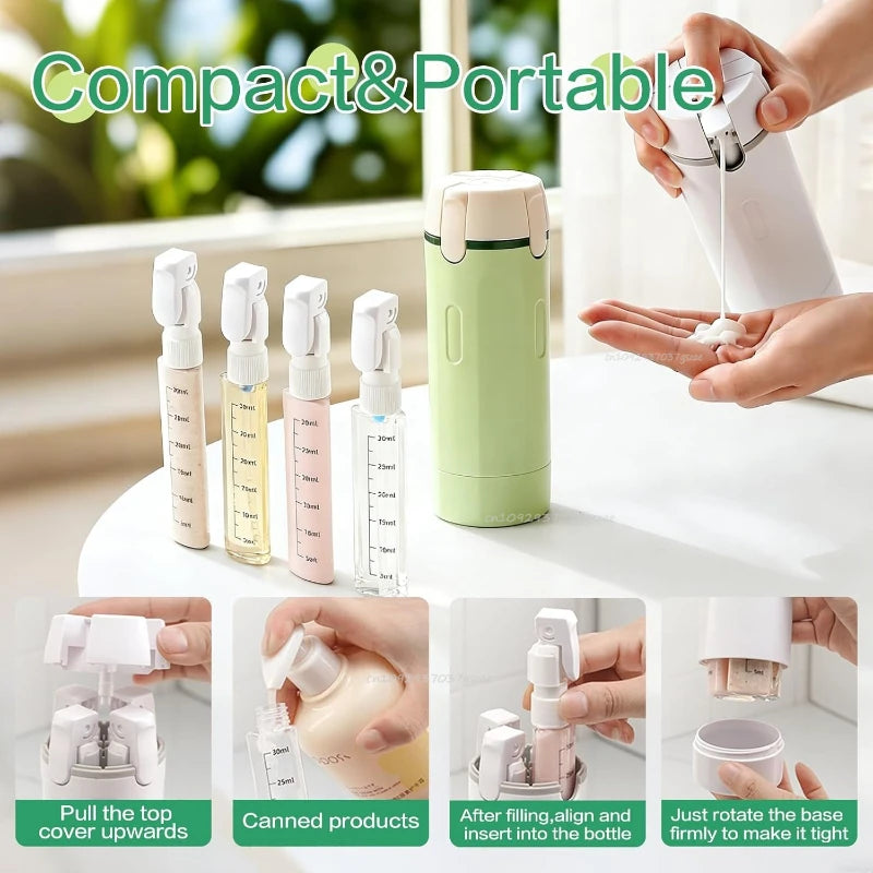 4-in-1 Portable Leak-Proof Travel Dispenser Bottle - 4