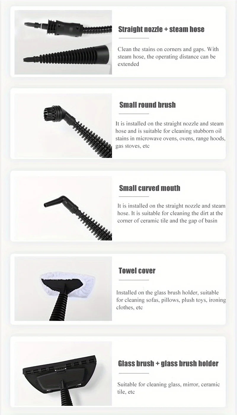 Handheld High-Pressure Steam Cleaner for Deep Home Cleaning - 15