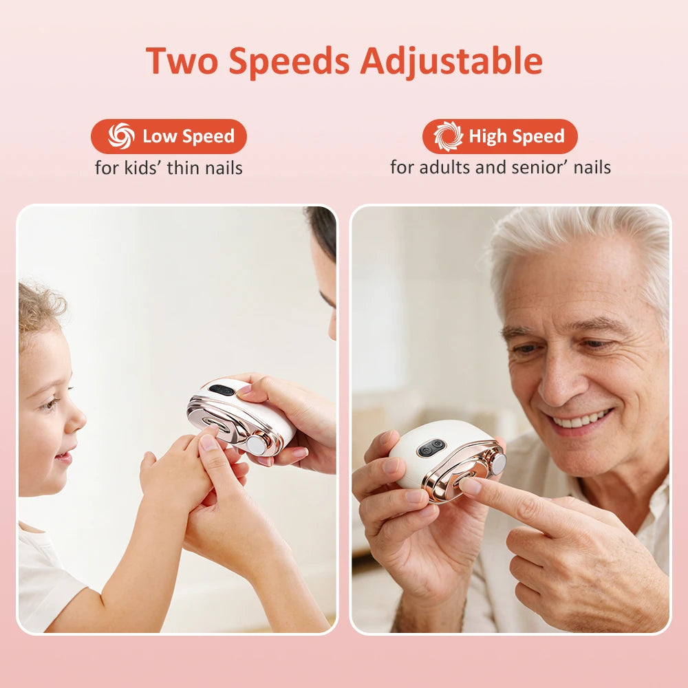 Electric Automatic Nail Clipper with LED Light