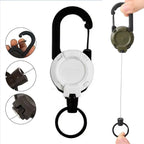Heavy Duty Retractable Carabiner Key Chain with Steel Wire