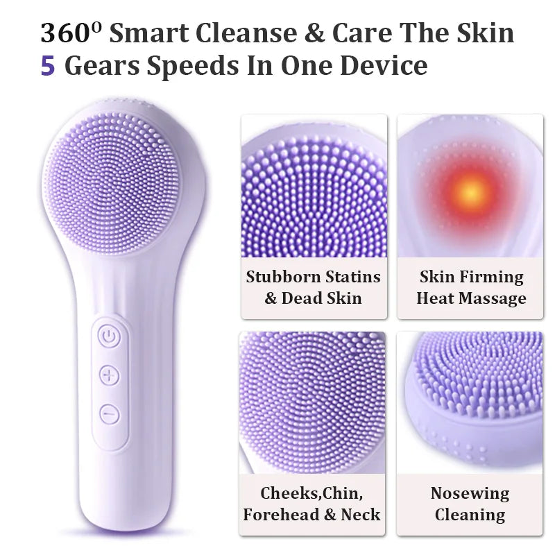 Electric Sonic Facial Cleansing and Exfoliating Brush