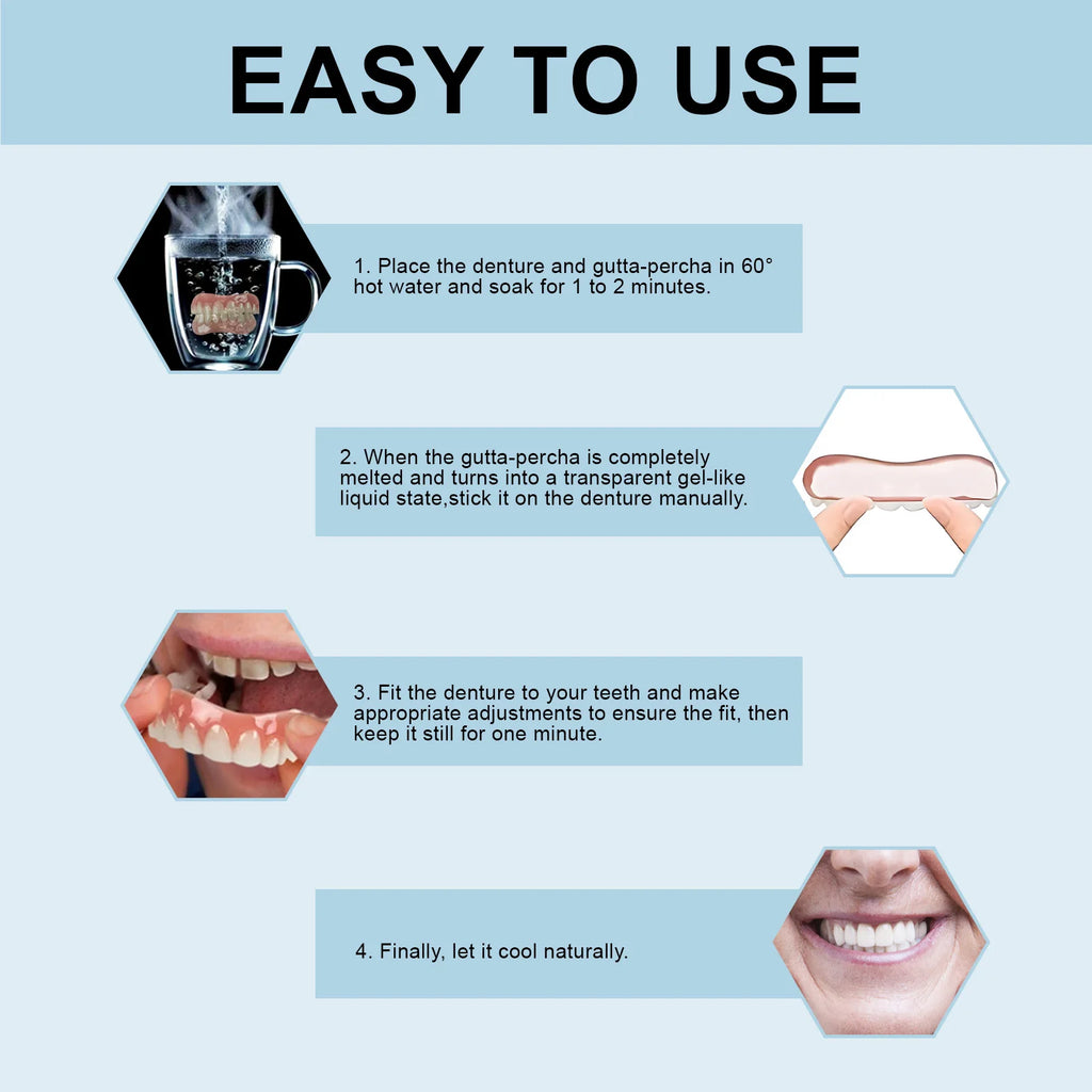 Silicone Reline Denture Set for Natural Smile and Comfortable Fit
