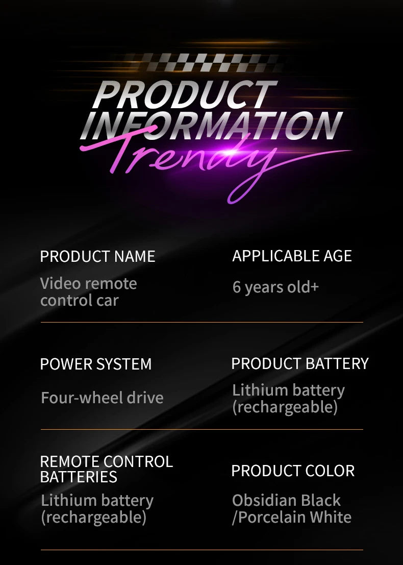 4K HD Camera Drift RC Car with Live Feed Controller - 18