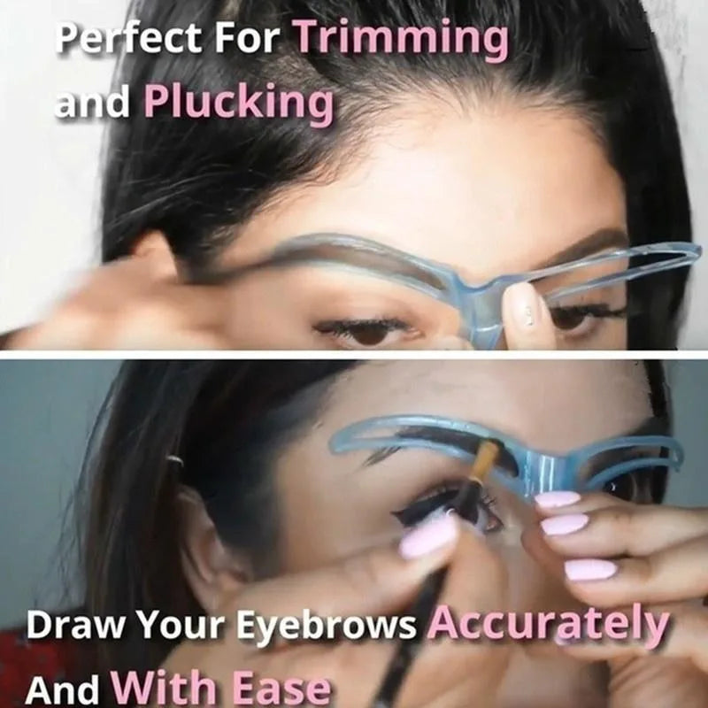 8-Piece Eyebrow Shaping Stencil Kit for Perfect Brows - 10