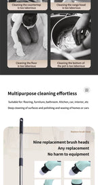 9-in-1 Electric Cordless Spin Scrubber for Deep Home Cleaning