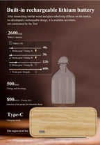Waterless Wood and Glass Essential Oil Aromatherapy Diffuser
