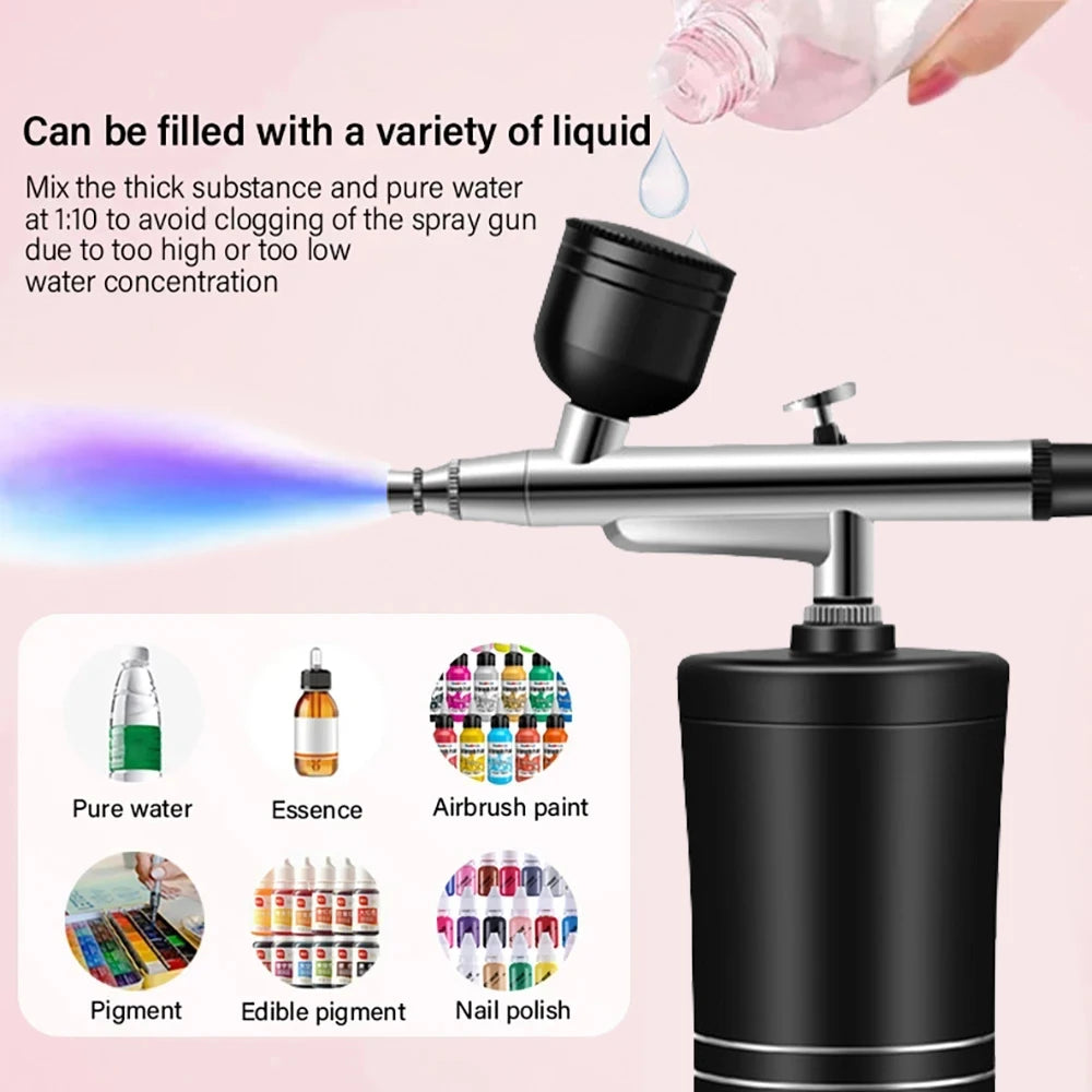 Wireless Portable Airbrush Kit with Compressor for Painting