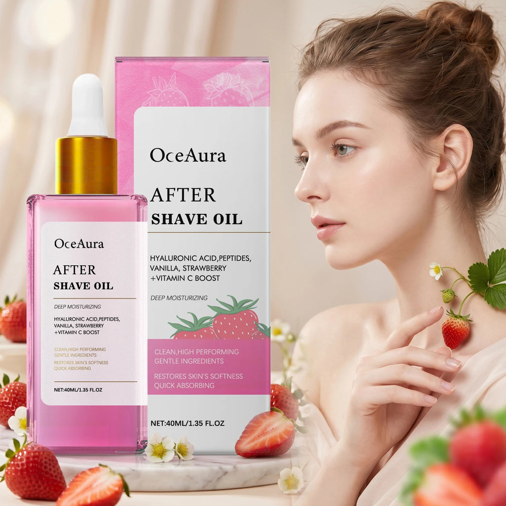 Strawberry Scented Soothing After Shave Oil for Hair Removal