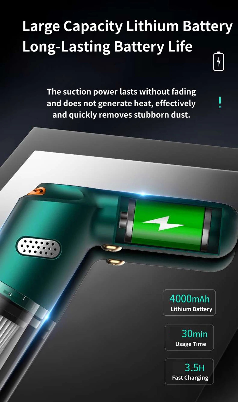 Portable Wireless Handheld Vacuum for Car and Home