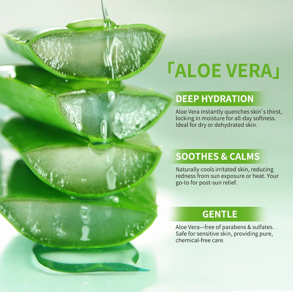 Soothing Aloe Vera Moisturizing Gel for Face and Skin - 14