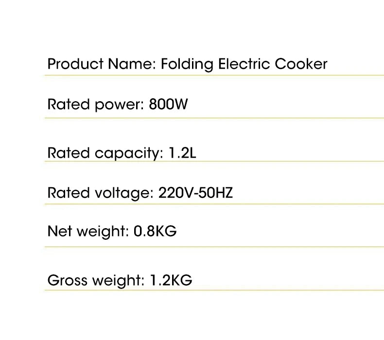Portable Foldable Electric Hot Pot for Travel and Camping - 18