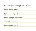 Portable Foldable Electric Hot Pot for Travel and Camping