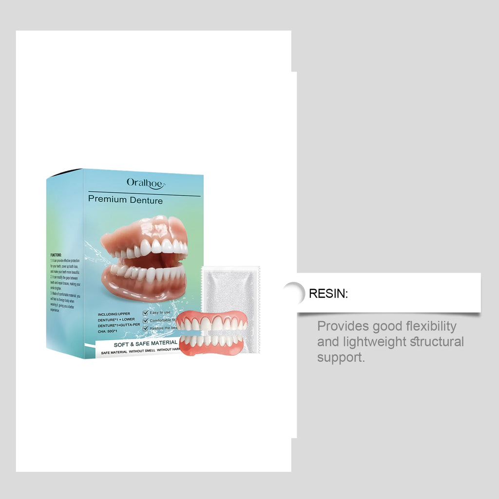 Temporary Silicone Cosmetic Denture Set for Smile Improvement