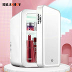 4L Portable Mini Makeup Fridge with LED Lighted Mirror