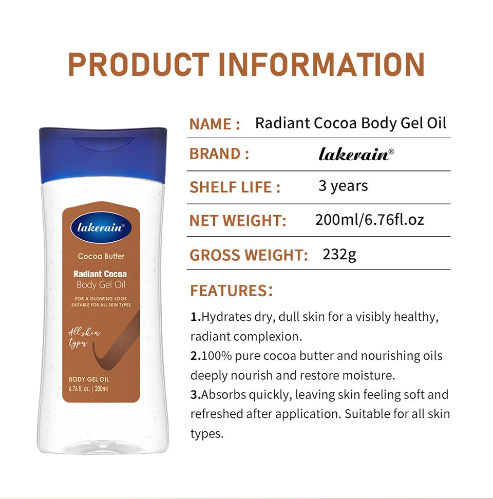 Radiant Cocoa Body Gel Oil for Hydrated Glowing Skin - 17