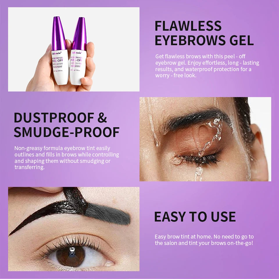 Long-Lasting Waterproof Peel-Off Eyebrow Tint Gel - 9