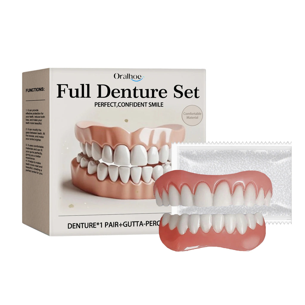 Temporary Silicone Denture Set for Instant Smile Restoration