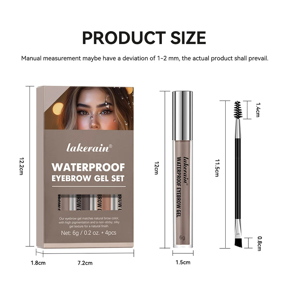 Long-Lasting Waterproof Eyebrow Gel Makeup Set