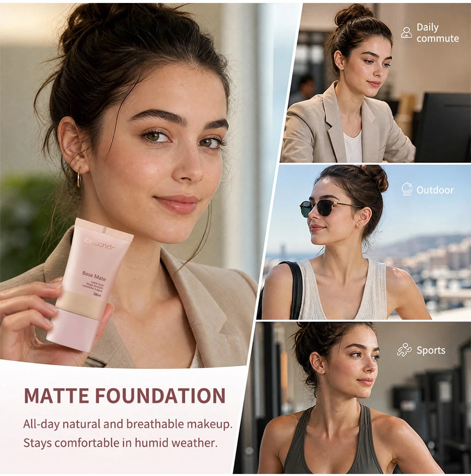Long-Lasting Waterproof Matte Liquid Foundation
