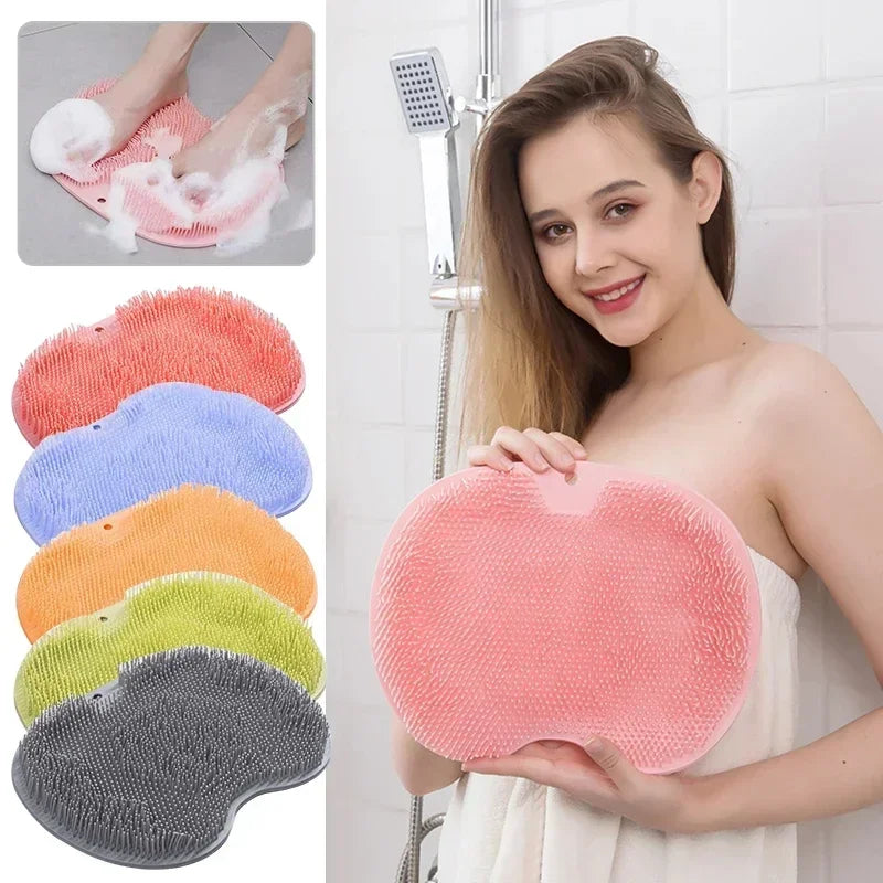 Non-Slip Silicone Shower Foot Scrubber and Massage Mat