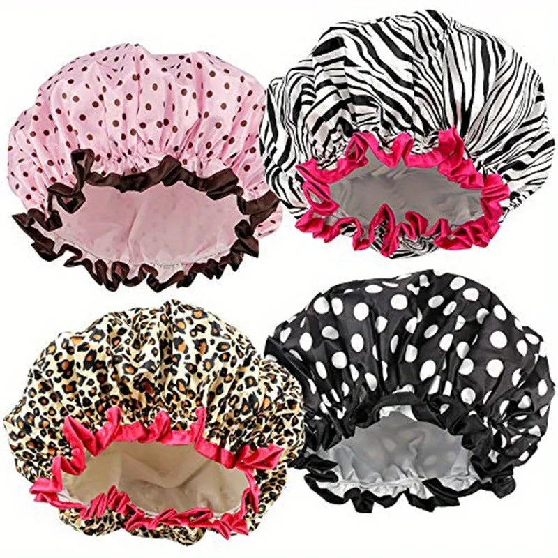Waterproof Elastic Shower Cap for Hair Protection