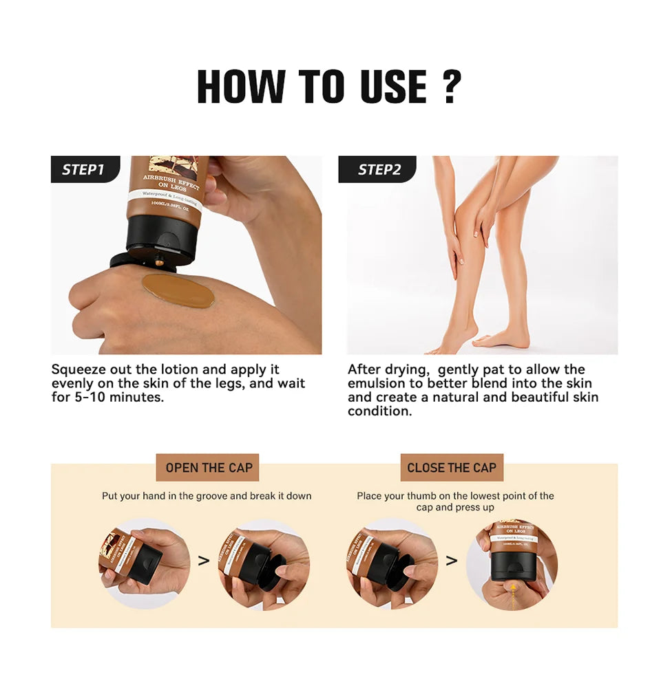 Waterproof Leg Foundation for Flawless Even Skin Tone - 12