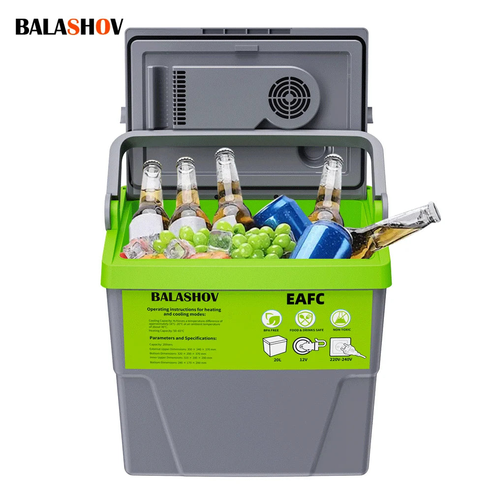 Portable 20L Electric Cooling and Heating Fridge for Travel