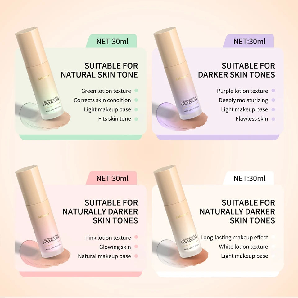 Color-Changing Liquid Foundation for Flawless Skin - 14