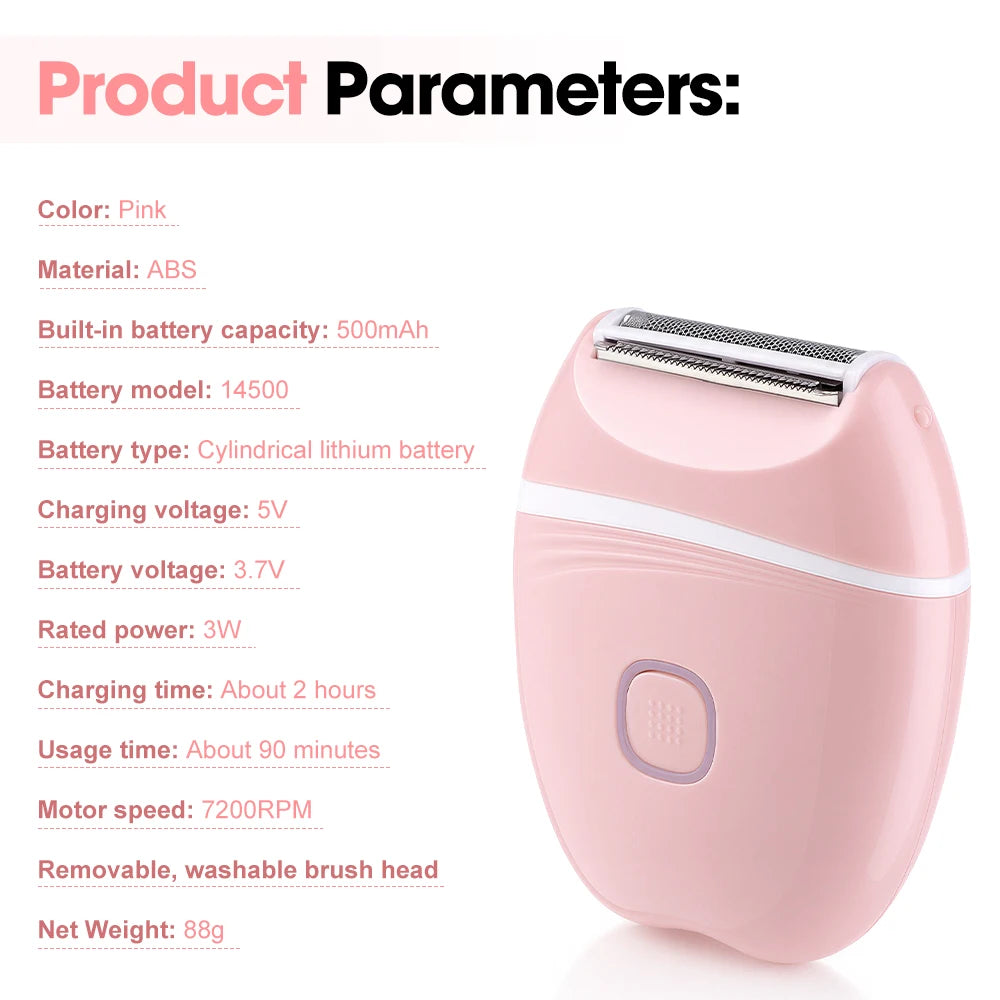 Electric Foil Shaver for Women - Cordless Portable Hair Remover - 14
