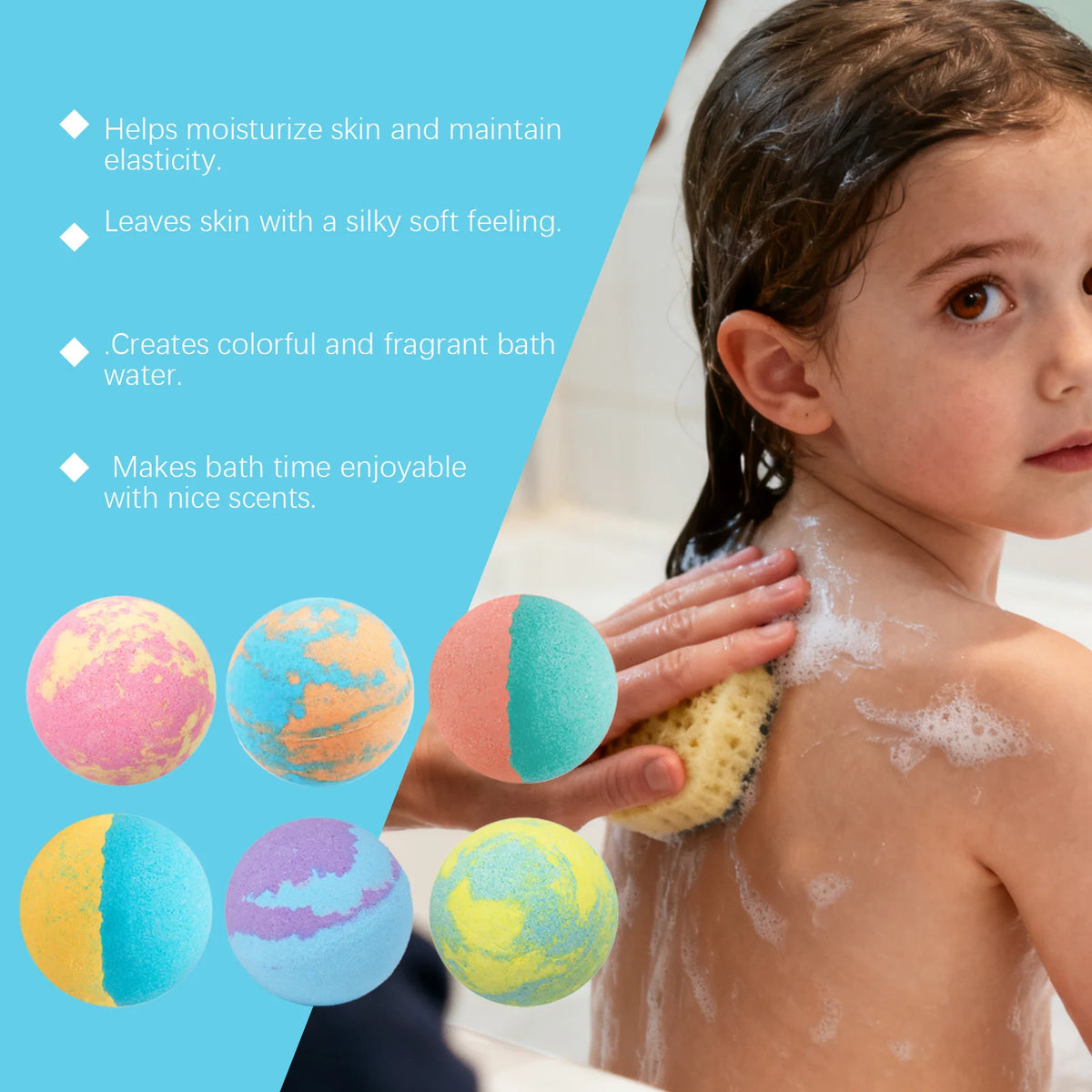 Kids Moisturizing Fizzy Bath Bomb Gift Set