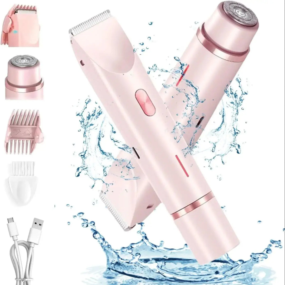 2-in-1 Waterproof Electric Shaver for Face and Body
