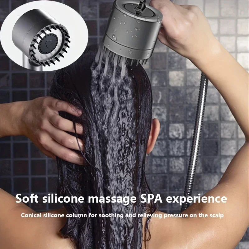 High-Pressure Filtered Shower Head with 4 Spray Modes