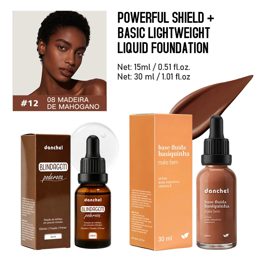 Liquid Foundation and Primer Makeup Set - 25