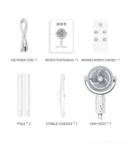 360 Degree Quiet Adjustable Standing Air Circulation Fan