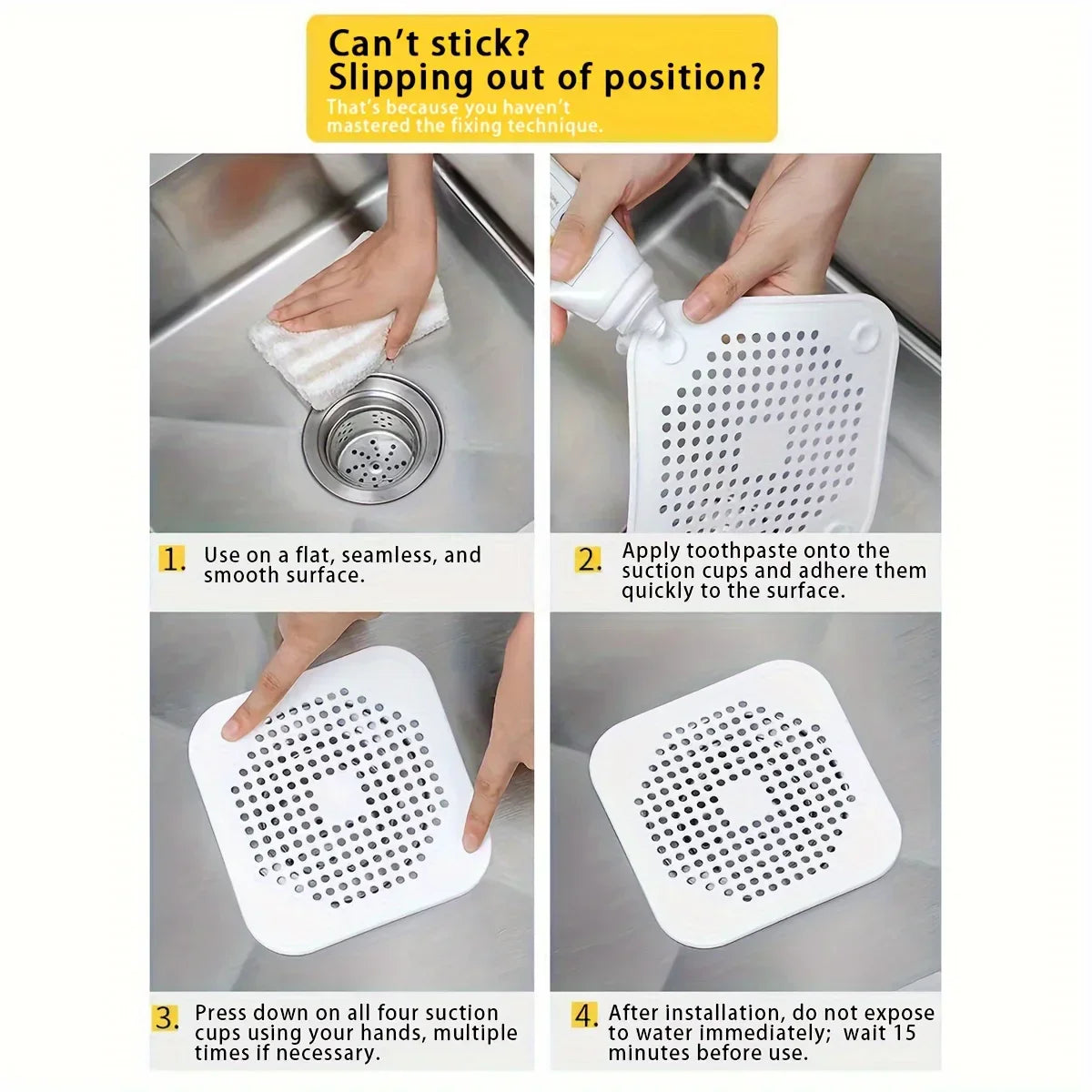 Anti-Clog Silicone Hair Catcher and Drain Strainer - 14