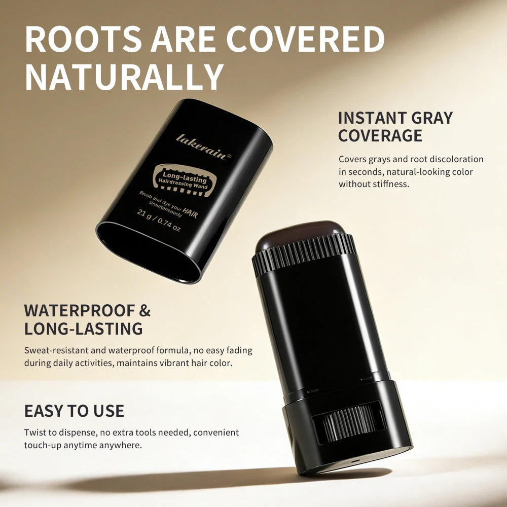 Temporary Hair Root Touch Up Stick with Built-in Comb