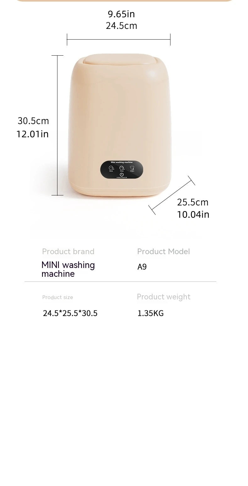 Portable Mini Washing Machine for Underwear and Small Clothes