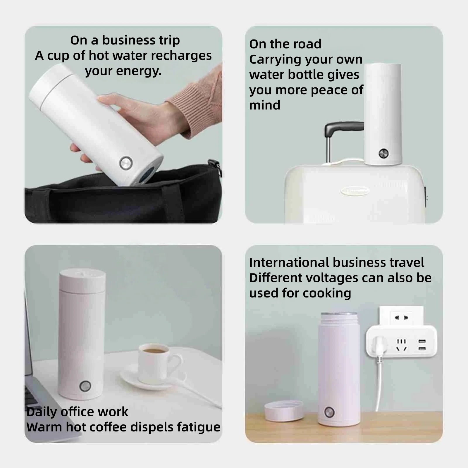 Portable Electric Travel Kettle for Hot Water and Drinks