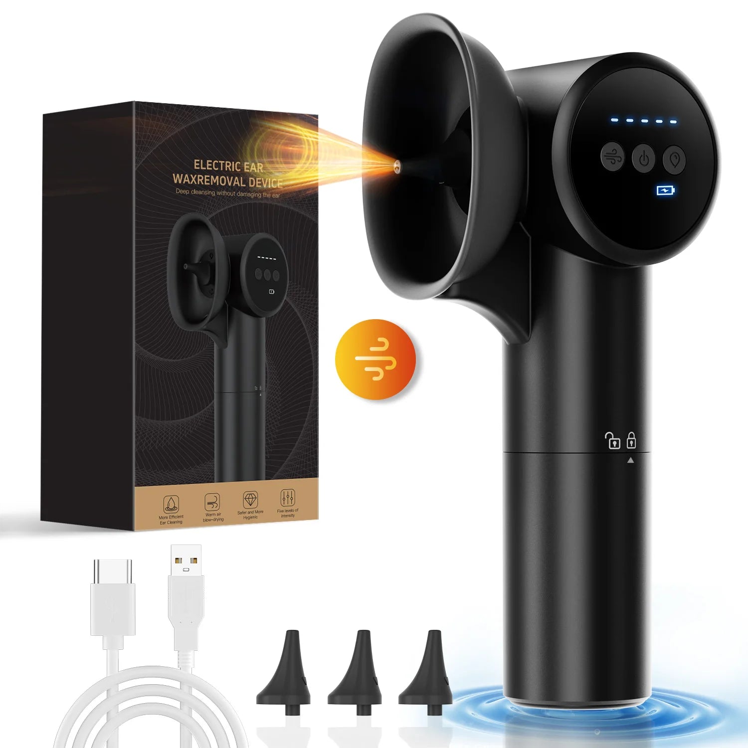 Electric Ear Wax Removal Irrigation and Drying Kit - 1