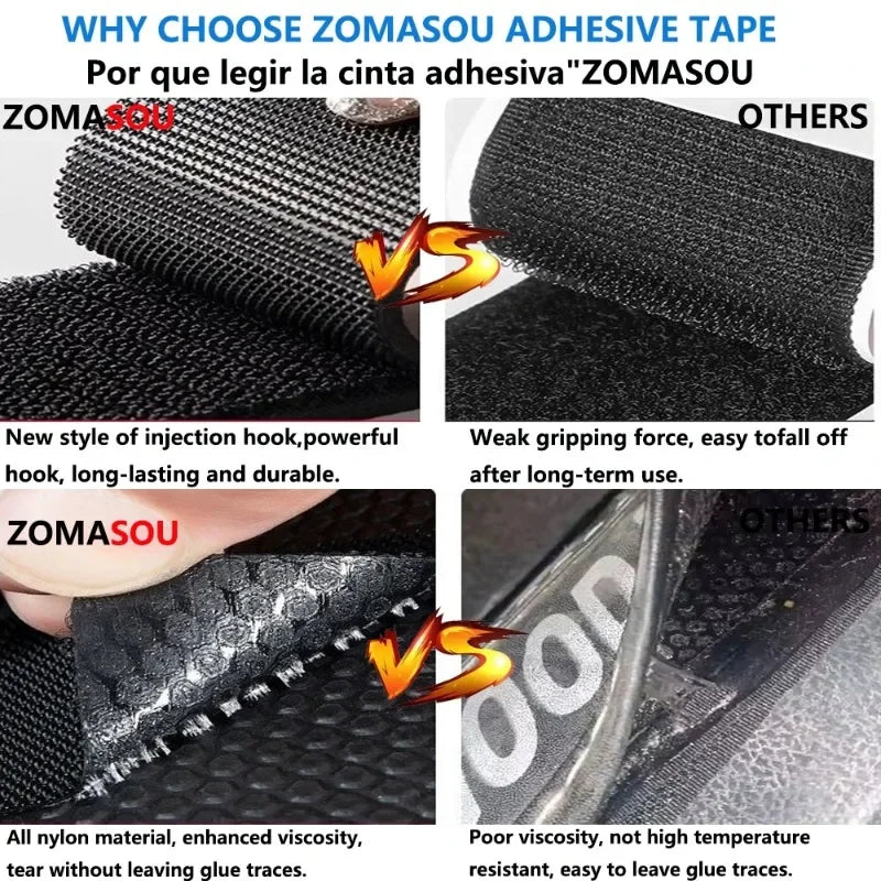 Heavy-Duty Self-Adhesive Fastener Tape for Home and Auto