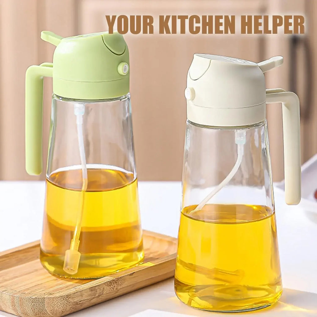 2-in-1 Glass Oil Sprayer and Pourer for Cooking