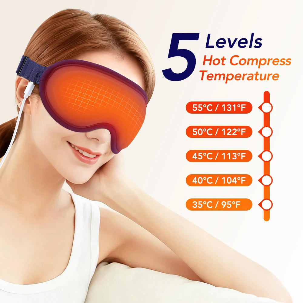 Heated Vibrating Eye Massager for Relaxation and Sleep - 2
