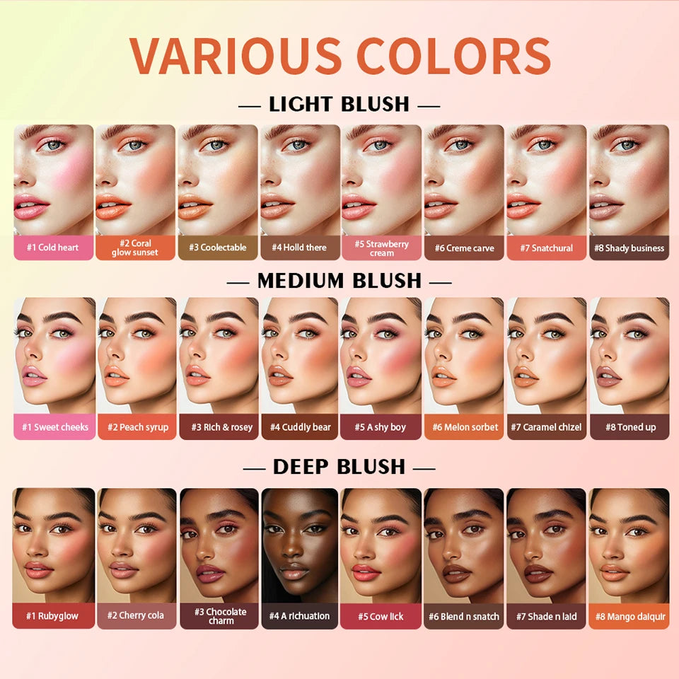 8-Color Cream Blush and Contouring Makeup Palette