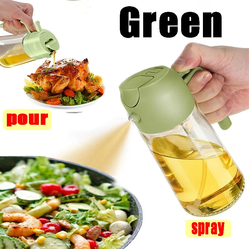 2-in-1 Glass Oil Dispenser and Spray Bottle