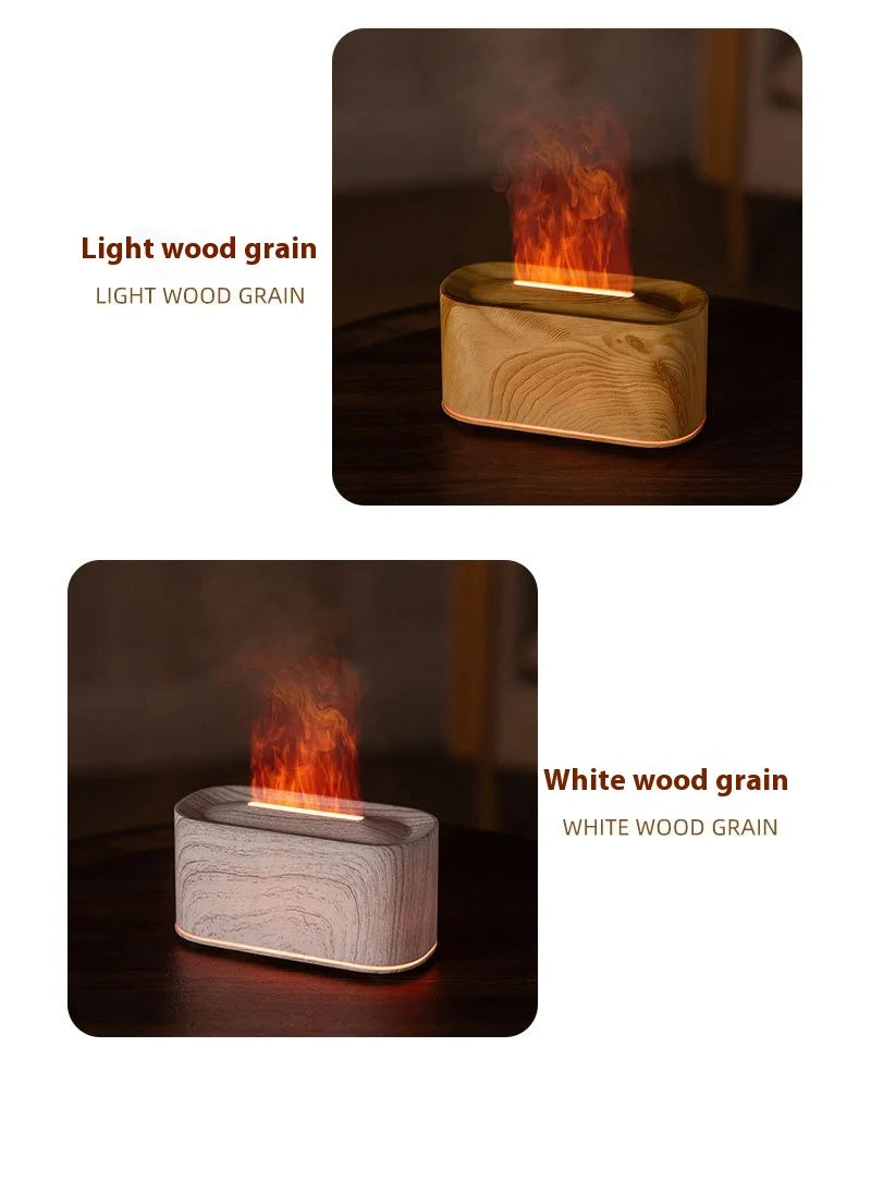 Flame Effect Aromatherapy Humidifier for Home and Bedroom